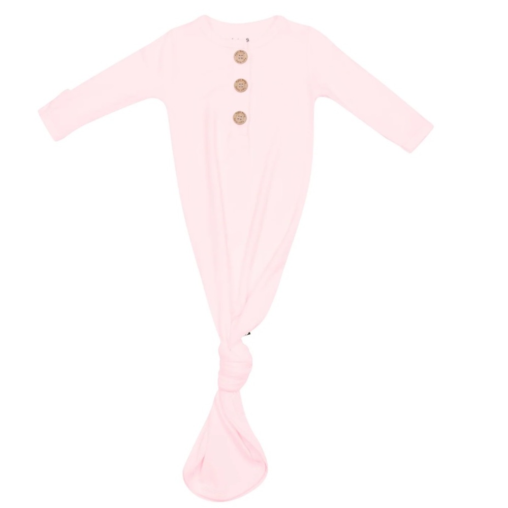 Kyte Baby Knotted Gown in Sakura Pink